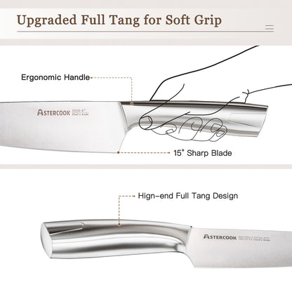 15-Piece Astercook Stainless Steel Knife Set