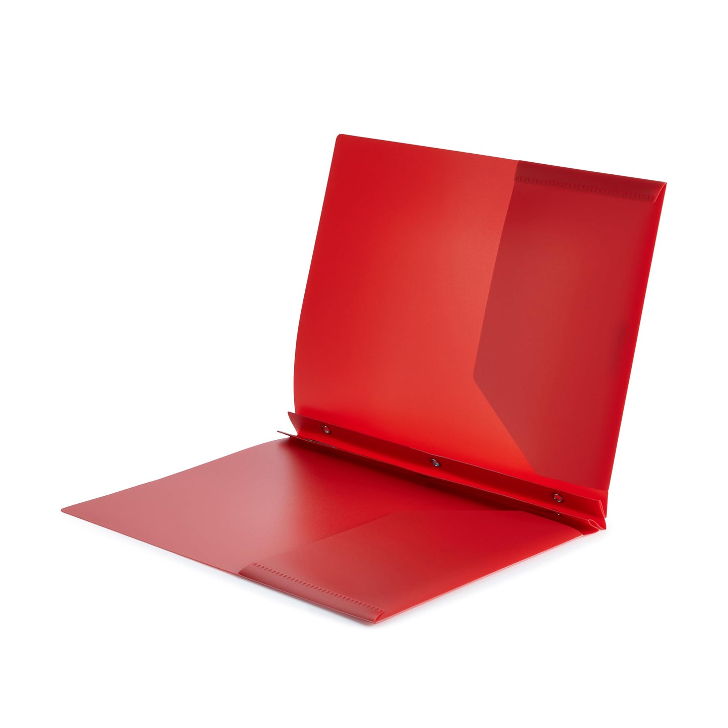 Amazon Basics Heavy Duty Plastic Folders with 2 Pockets for Letter Size Paper, Red and Blue, 2-Pack