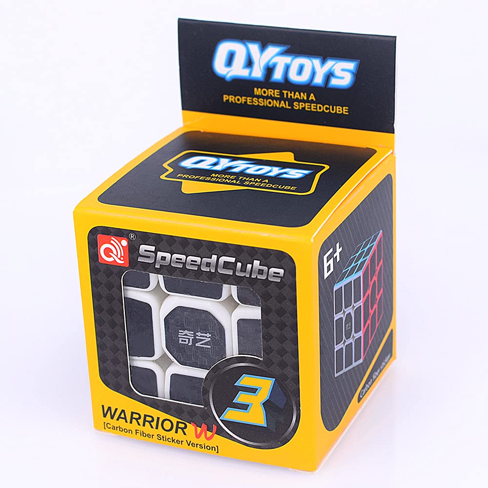 LiangCuber QY Toys Warrior W 3x3 Speed Cube Carbon Fiber 3x3 Puzzle Cube Warrior W Updated Version Magic Cubes