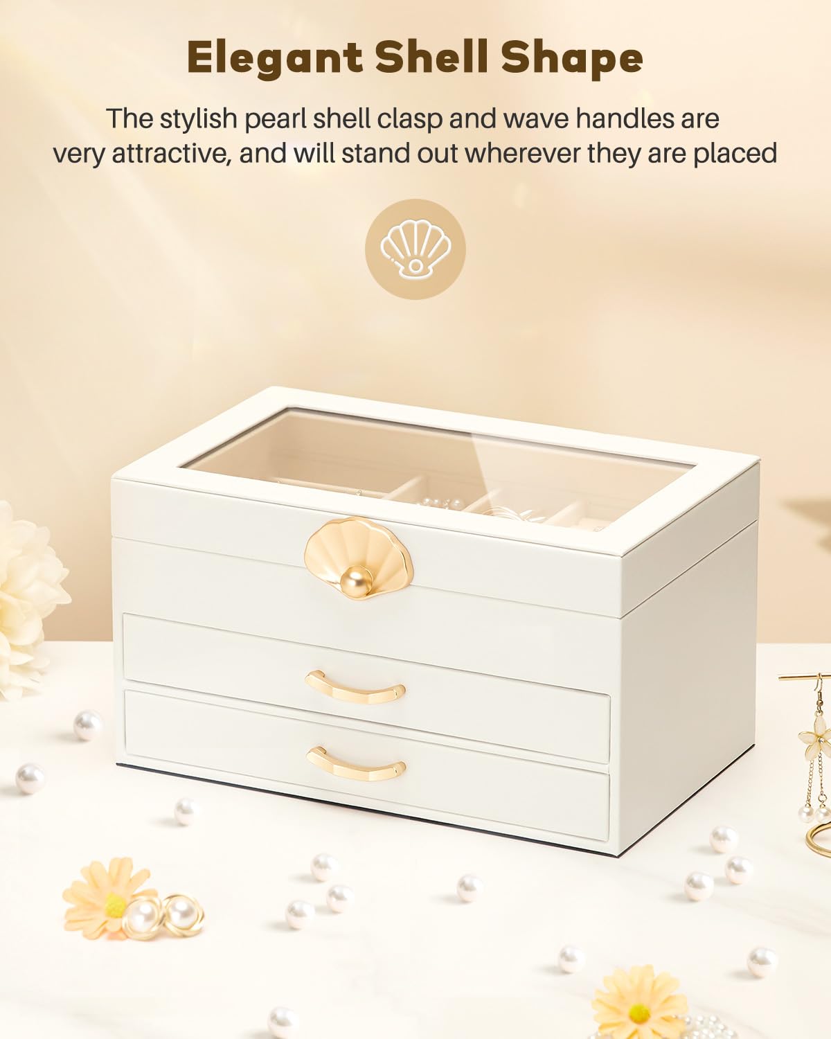 Enthralite 2-Drawer Jewelry Box Organizer for Women