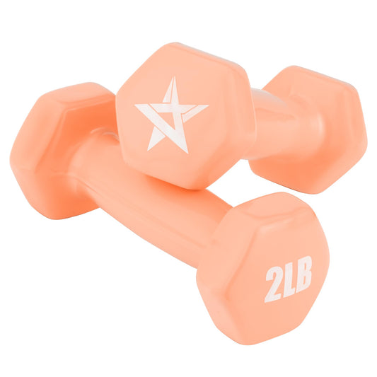 Yes4All 10 lbs Vinyl Coated Dumbbell Pair