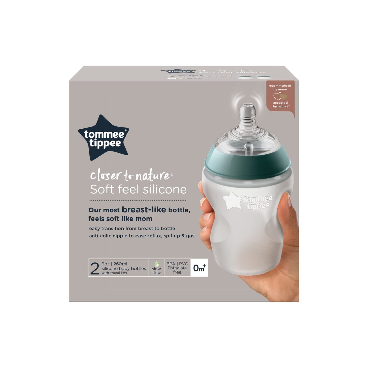 Tommee Tippee Anti-Colic Baby Bottles, 9oz, 2-Pack