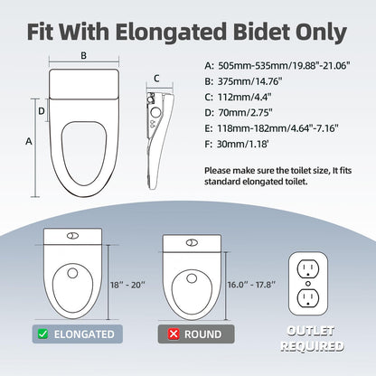 Smart Heated Bidet Toilet Seat with Dryer