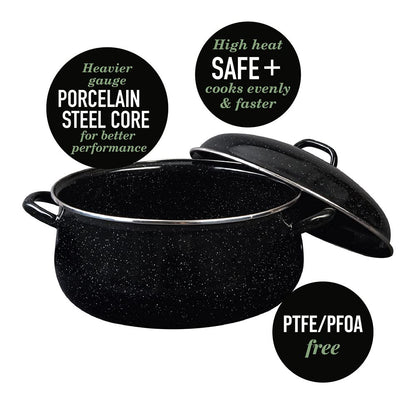9.5 Qt Granite Ware Dutch Oven with Lid
