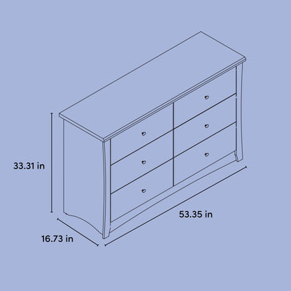 Storkcraft 6 Drawer Nursery Dresser for Kids