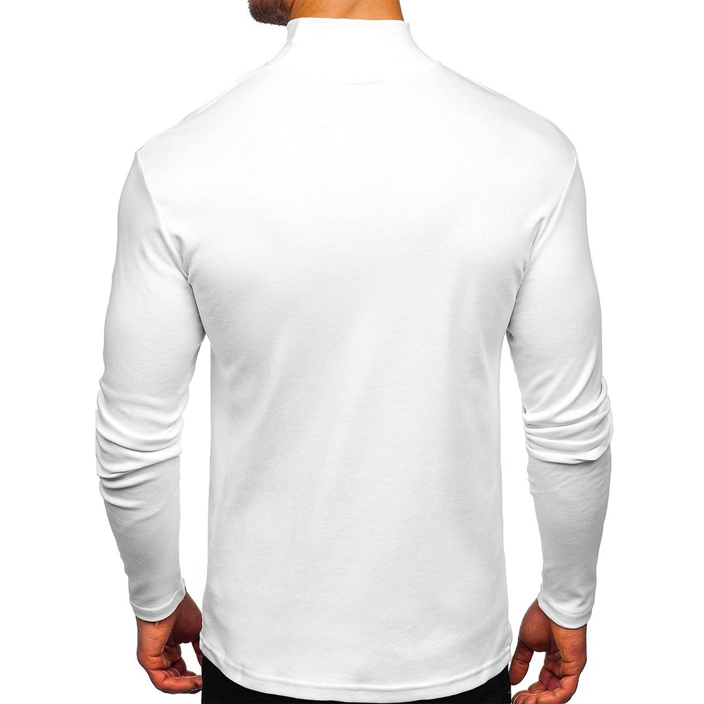 Mens Half Turtleneck Long Sleeve Pullover Sweater