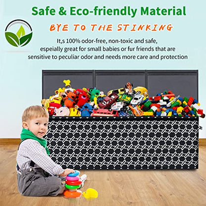 Large Toy Box, Toy Box for Boys, Toy Chest Storage, Collapsible Sturdy Kids Storage Bins with Lid & Handles, Extra Large Toy Box Chest Storage Organizer for Nursery,Playroom,Closet, 40.6"x14"x16.5"