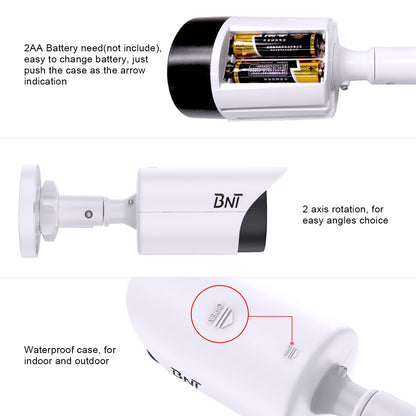 Fake Security Camera with LED Light - 2 Pack