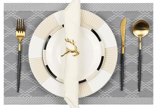 4 Pack Heat Resistant Washable Vinyl Placemats