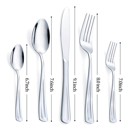 20-Piece Stainless Steel Flatware Set for 4