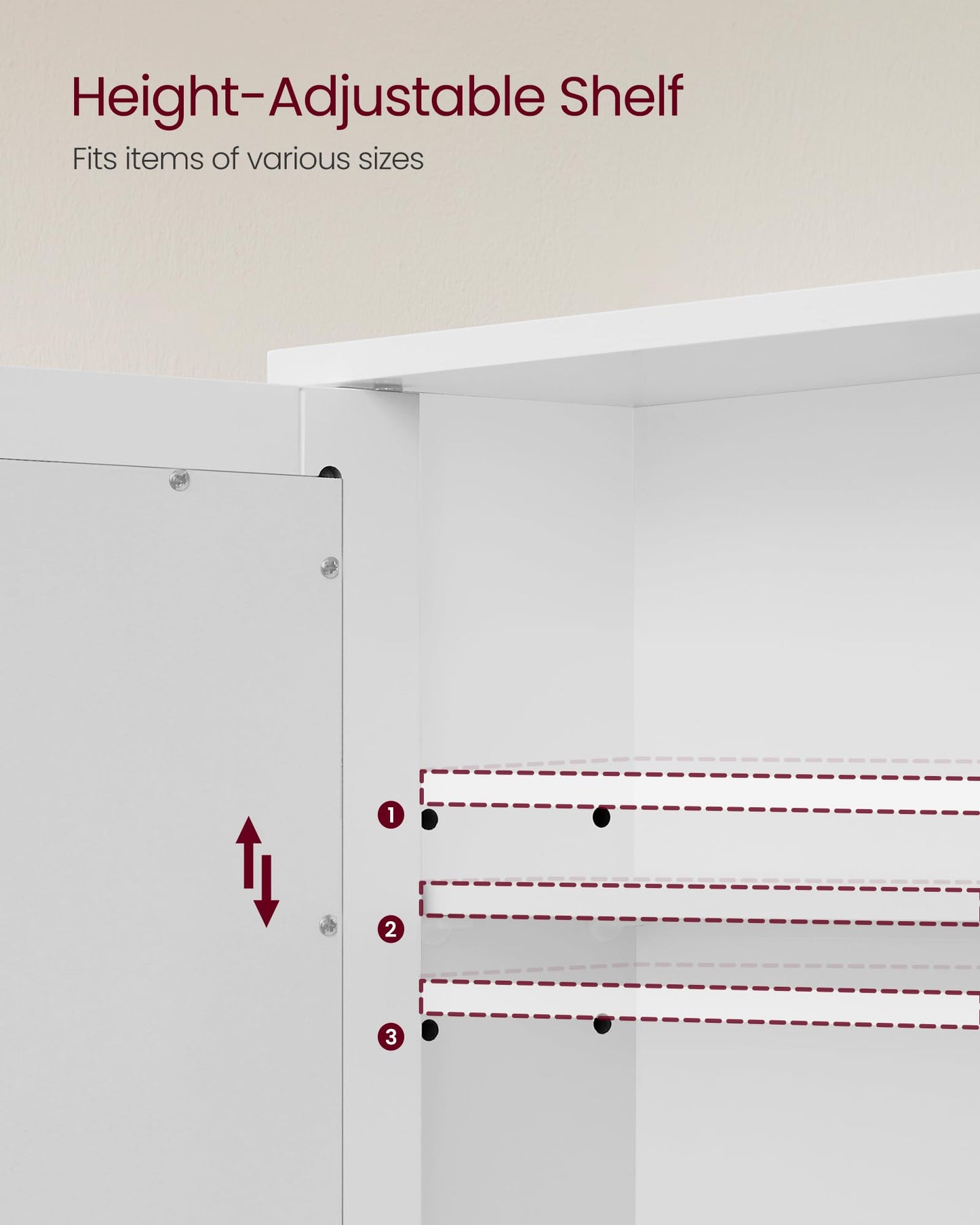 VASAGLE Wall-Mounted Bathroom Cabinet with Mirror