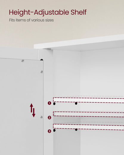 VASAGLE Wall-Mounted Bathroom Cabinet with Mirror