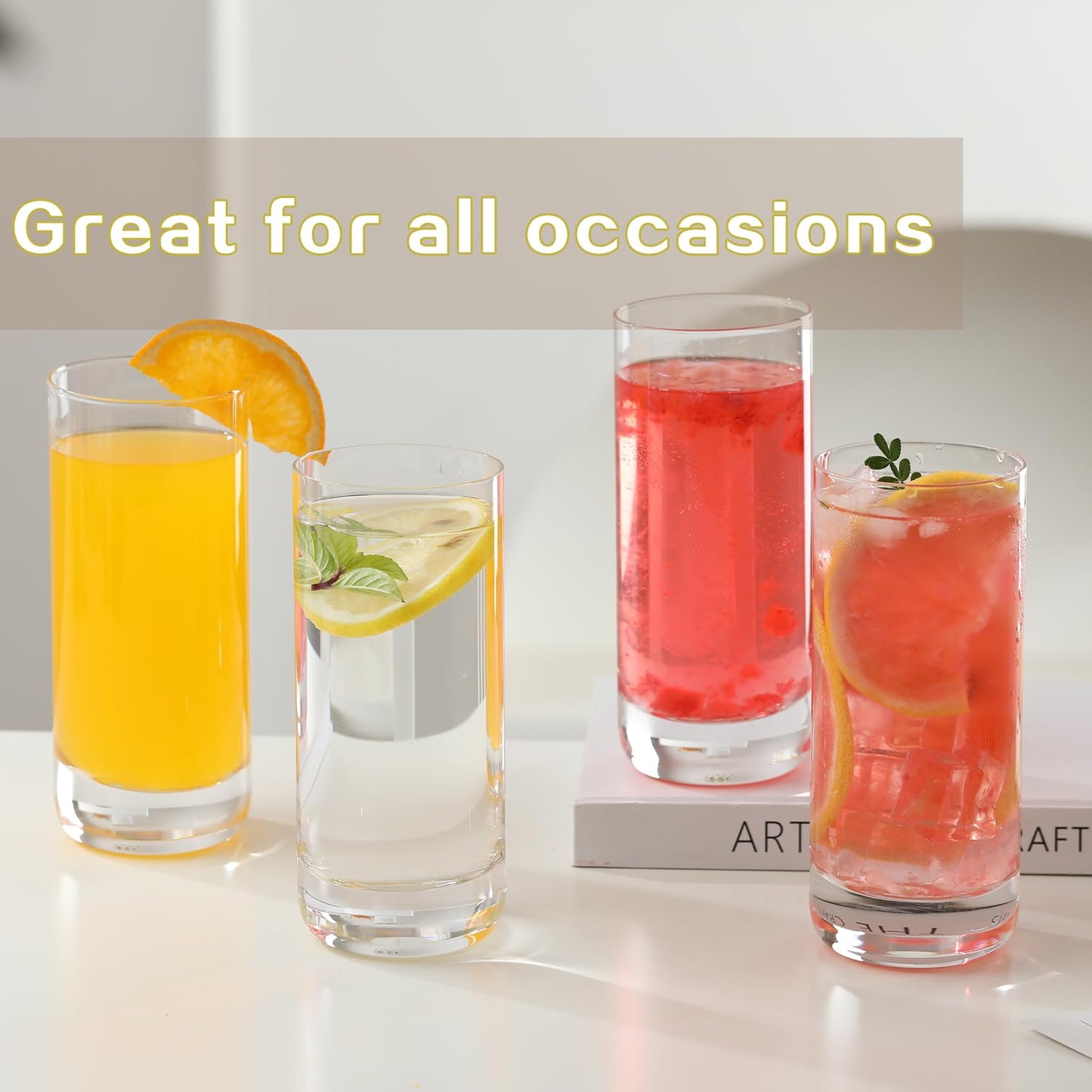 Wlasss 6-Piece Crystal Highball Glass Set