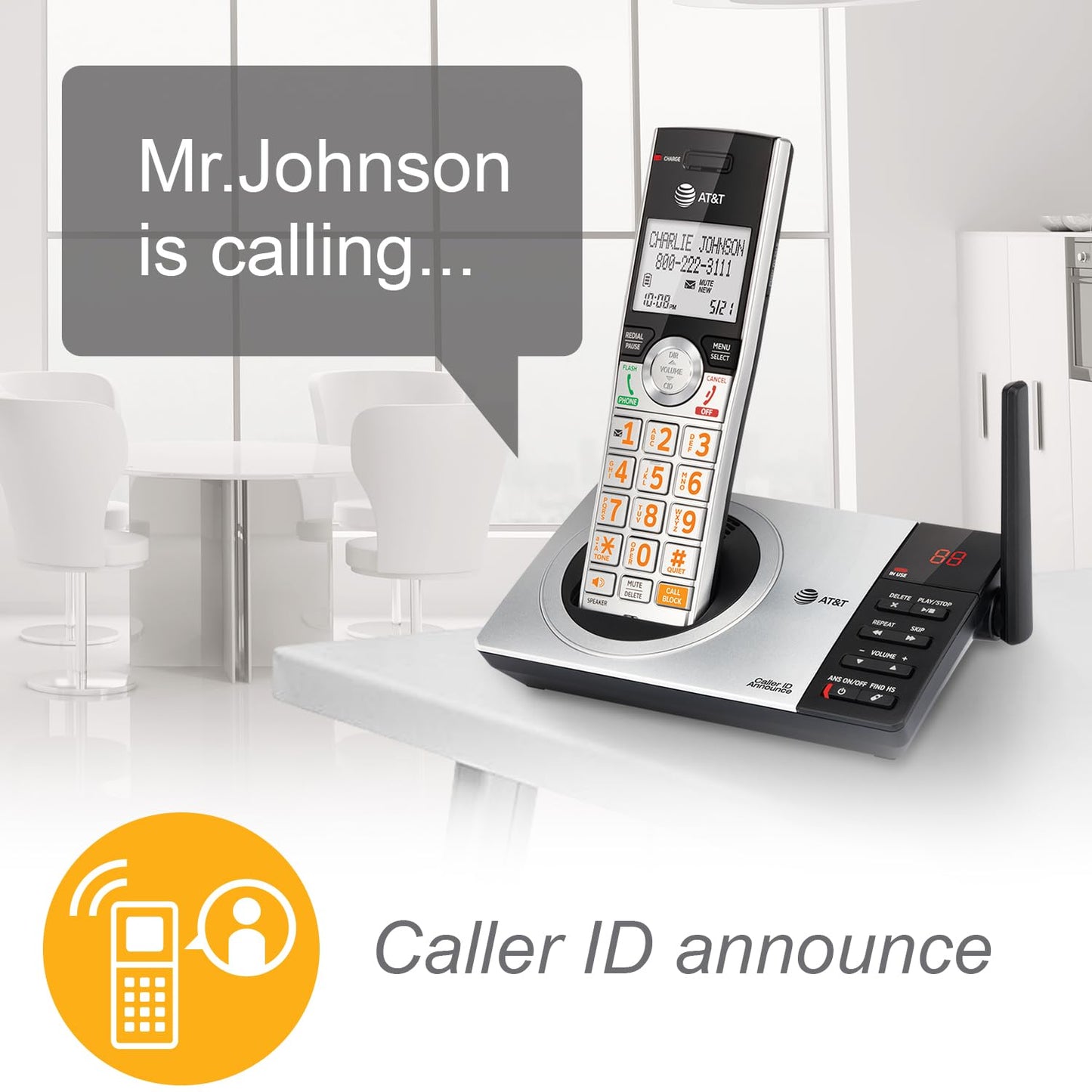 AT&T 3-Handset Cordless Phone with Answering System