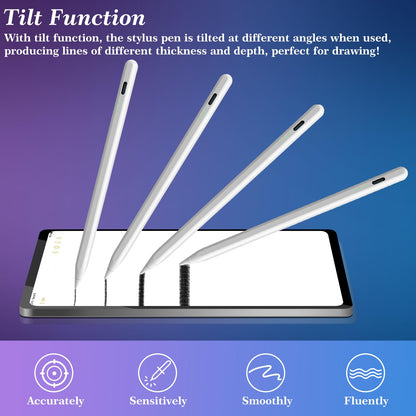 Stylus Pen for iPad Pencil 10th Generation(2018-2025), Fast Charging Apple Pencil with Palm Rejection Tilt Sensitivity, Compatible with iPad 6/7/8/9/10", Pro 11"/12.9"/ M4, Air 3/4/5/M2/M3, Mini 5/6