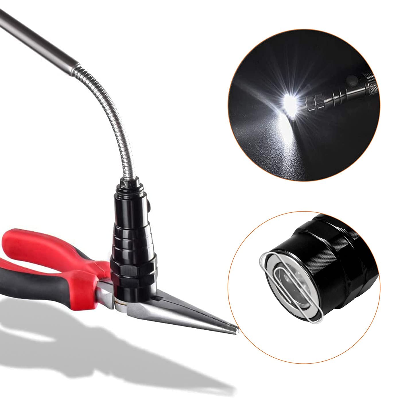 KUCHEY Fathers Day Dad Gifts for Him Magnetic Flashlight Pickup Tool Stocking Stuffers for Men Cool Magnet Telescoping Gadgets with LED Valentines Day for Mens Husband Christmas Gifts
