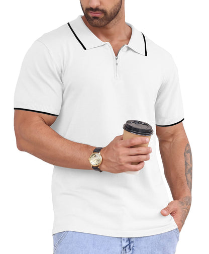 Askdeer Men's Casual Short Sleeve Polo Shirt