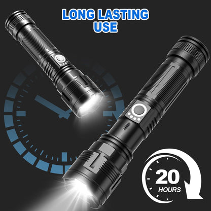 Rechargeable Flashlight High Lumens, Super Bright 100,000 Lumens High Power Flash Light, Handheld Flashlight, Type C Charging Port, Waterproof, Power Display, Long Lasting, Tactical Light for Hiking