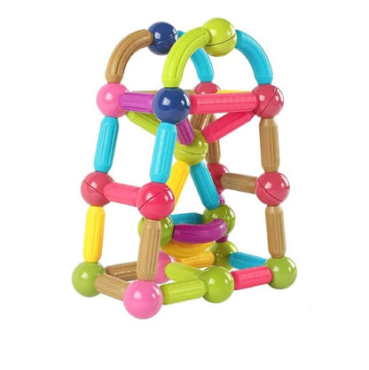 Salunhey Magnetic Building Sticks Montessori Toys for Toddler Kids,Preschool Sensory Educational Blocks Balls and Rods Set for 3+ Year Old Boys Girls Birthday Gift