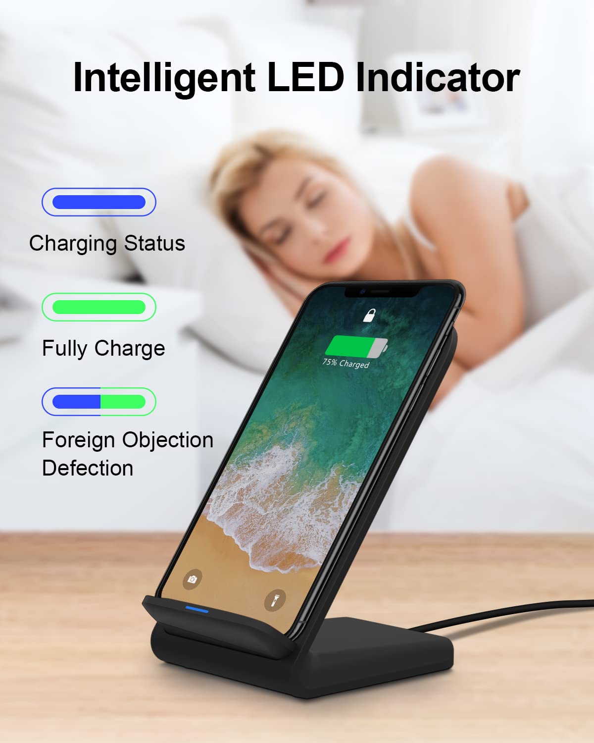 Fast Wireless Charger for iPhone & Samsung