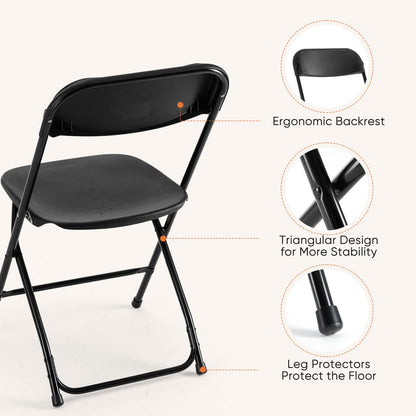 Sweetcrispy 4-Pack Folding Chairs, 330 lb Capacity