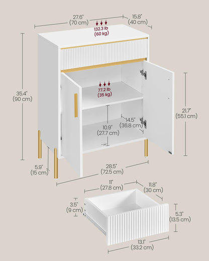VASAGLE Modern Buffet Cabinet with Storage and Drawers
