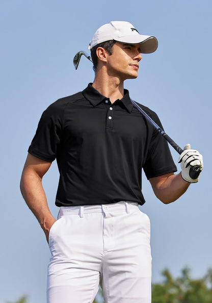 Mens Short Sleeve Athletic Golf Polo Shirt