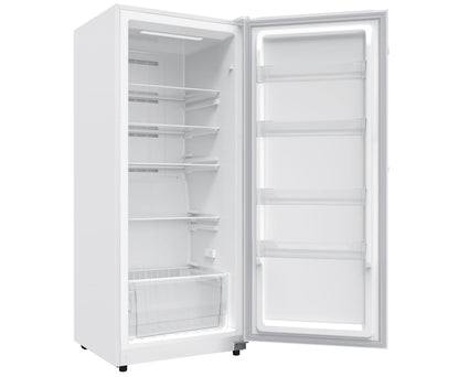 Hamilton Beach HZ4941 14 cu ft Upright Convertible Fridge/Freezer-Frost Free-Reversible Door-Removable Glass Shelves-LED Interior Light, White