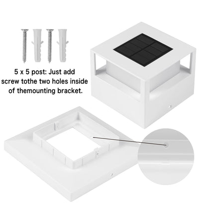 4 Pack Solar Post Cap Lights Outdoor