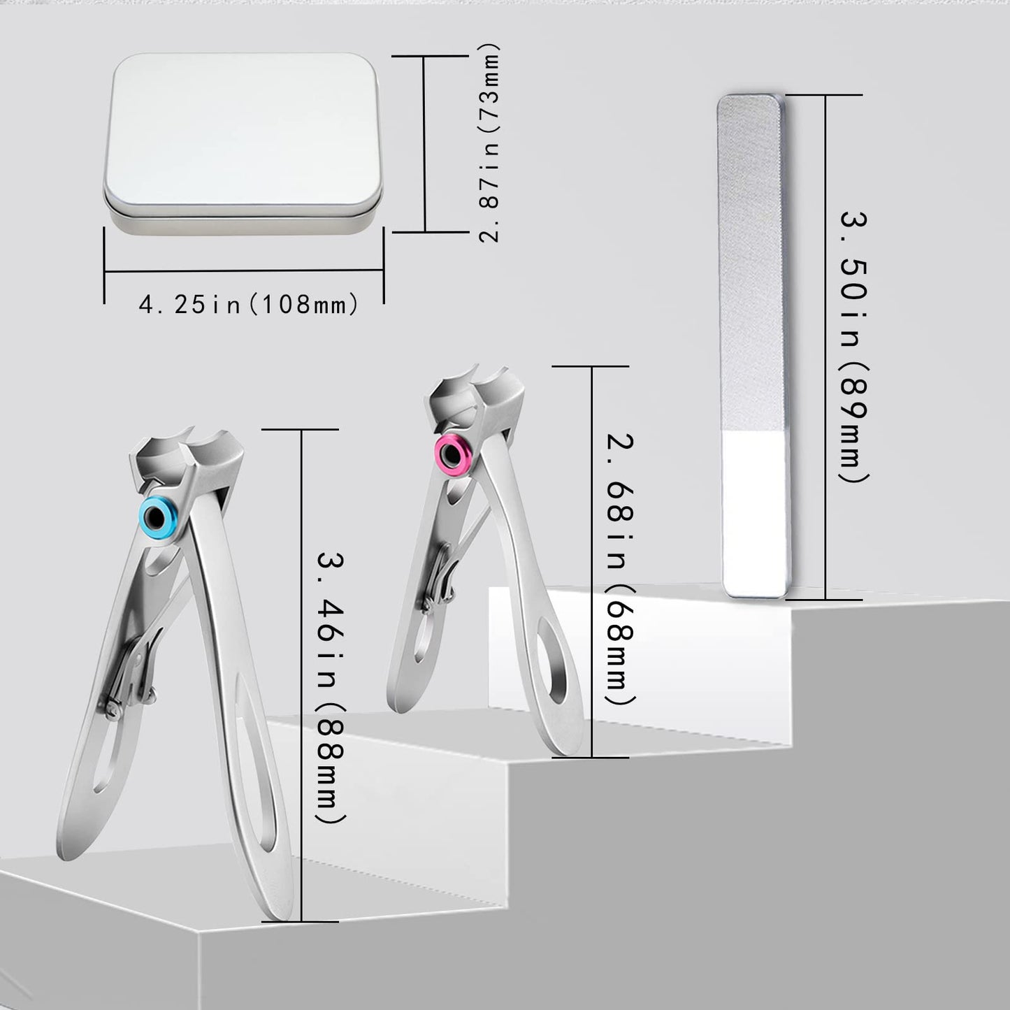 Nail Clippers Set for Thick Nails - Menasome