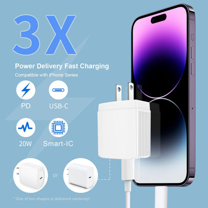 2 Pack USB C Fast Charger with 10FT Cable