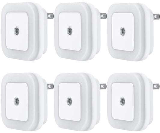 LED Night Light with Dusk to Dawn Sensor, 6-Pack