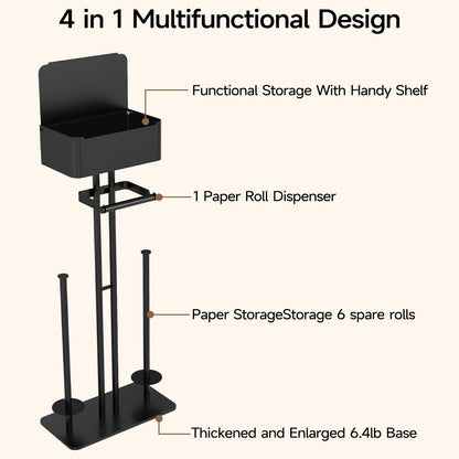 FEILERN Free Standing Toilet Paper Holder Stand