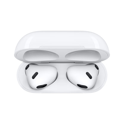 Apple AirPods (3rd Generation) Wireless Ear Buds, Bluetooth Headphones, Personalized Spatial Audio, Sweat and Water Resistant, Lightning Charging Case Included, Up to 30 Hours of Battery Life