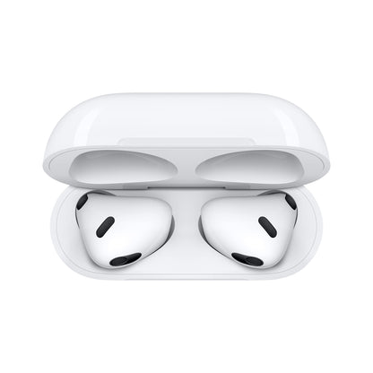 Apple AirPods (3rd Generation) Wireless Ear Buds, Bluetooth Headphones, Personalized Spatial Audio, Sweat and Water Resistant, Lightning Charging Case Included, Up to 30 Hours of Battery Life