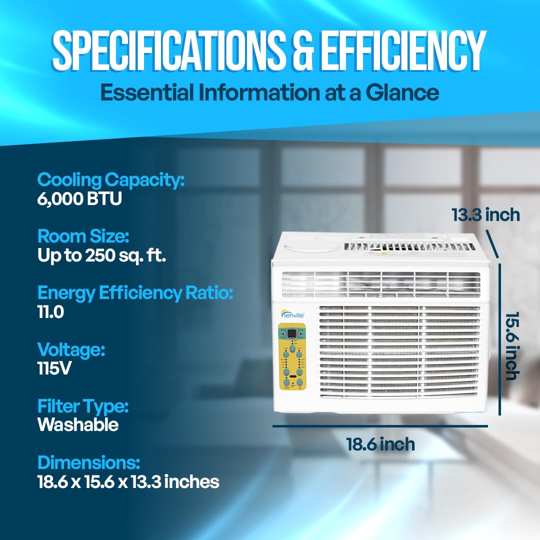 Senville 6,000 BTU Window Air Conditioner