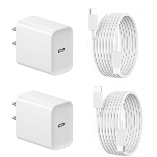 2 Pack Fast Charging iPhone 20W Charger