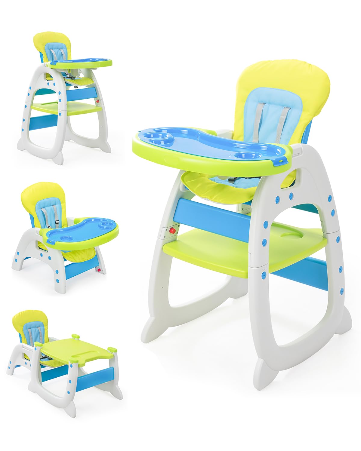 Convertible Baby High Chair with Detachable Tray