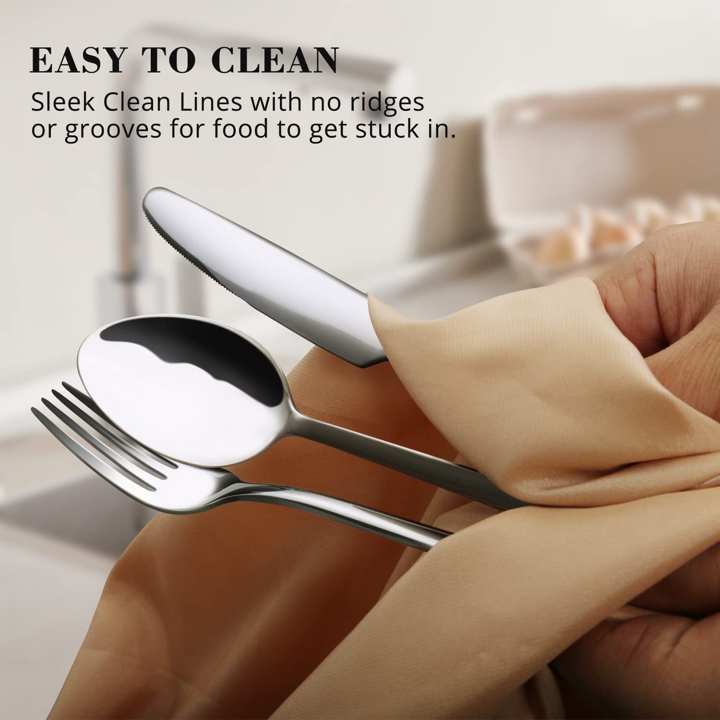 30-Piece KINGSTONE Stainless Steel Flatware Set