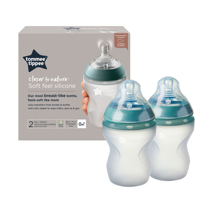 Tommee Tippee Anti-Colic Baby Bottles, 9oz, 2-Pack