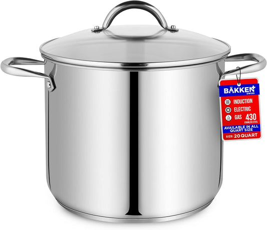 20-Quart Stainless Steel Stockpot by Bakken-Swiss