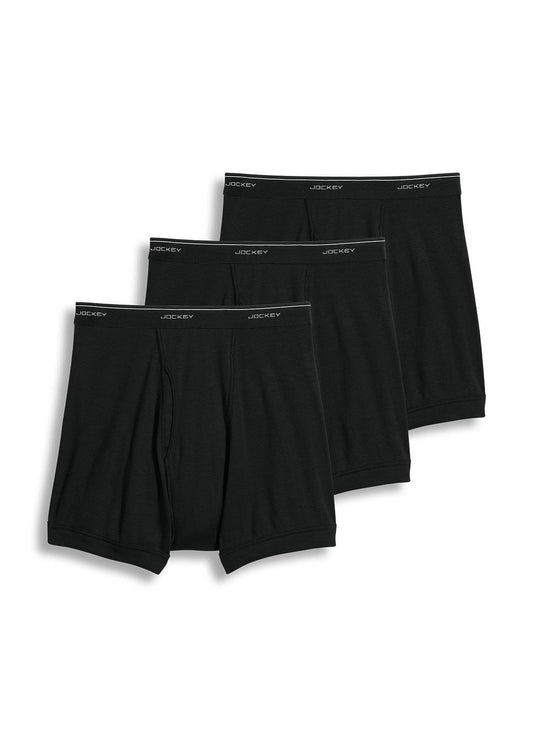 Jockey Men's 5" Boxer Briefs - 3 Pack, Black