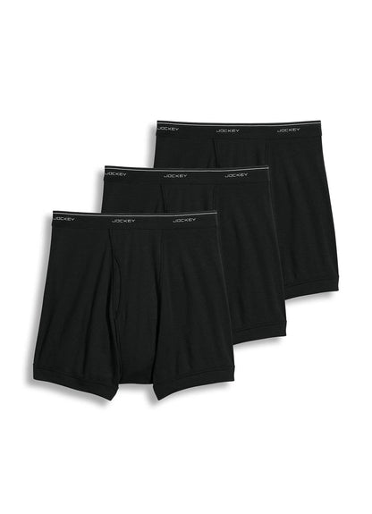 Jockey Men's 5" Boxer Briefs - 3 Pack, Black