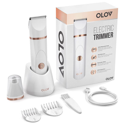 OLOV Waterproof Body Hair Trimmer for Men & Women