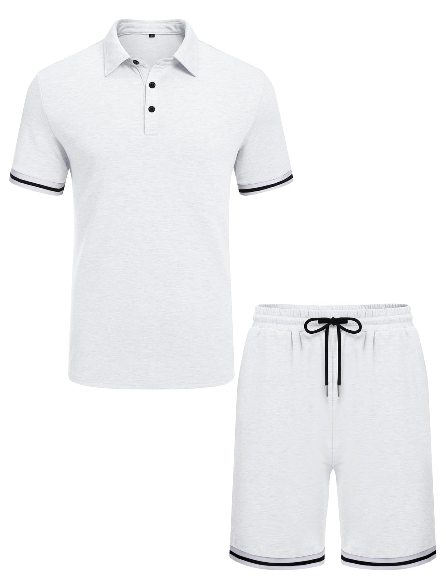 LecGee Men's Polo Shirt and Shorts Set