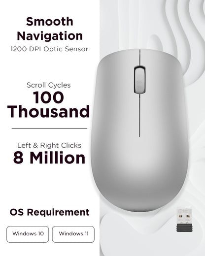 Lenovo Wireless Mouse for PC and Laptop