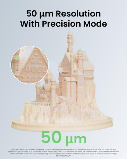AnkerMake M5C 3D Printer, 500 mm/s High-Speed Printing, All-Metal Hotend, Supports 300℃ Printing, Control via Multi-Device, Intuitive, 7×7 Auto-Leveling, 220×220×250 mm Print Volume