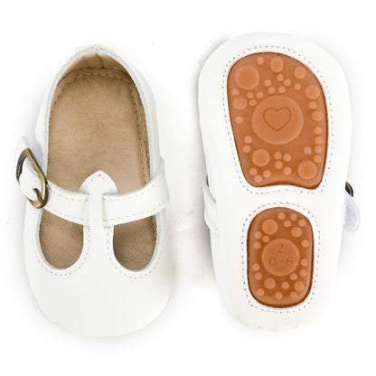 HONGTEYA Flower Print Baby Moccasins with Bow