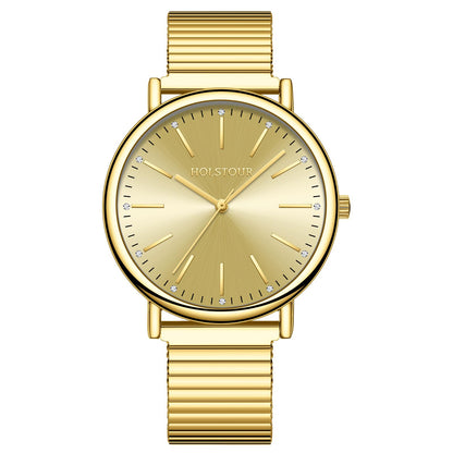 Women’s Analog Watch with Expandable Stainless Steel Strap
