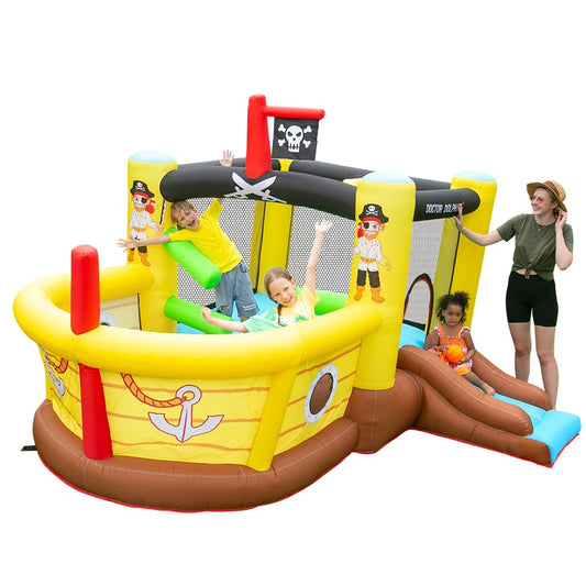 Inflatable Bounce House with Slide and Obstacles